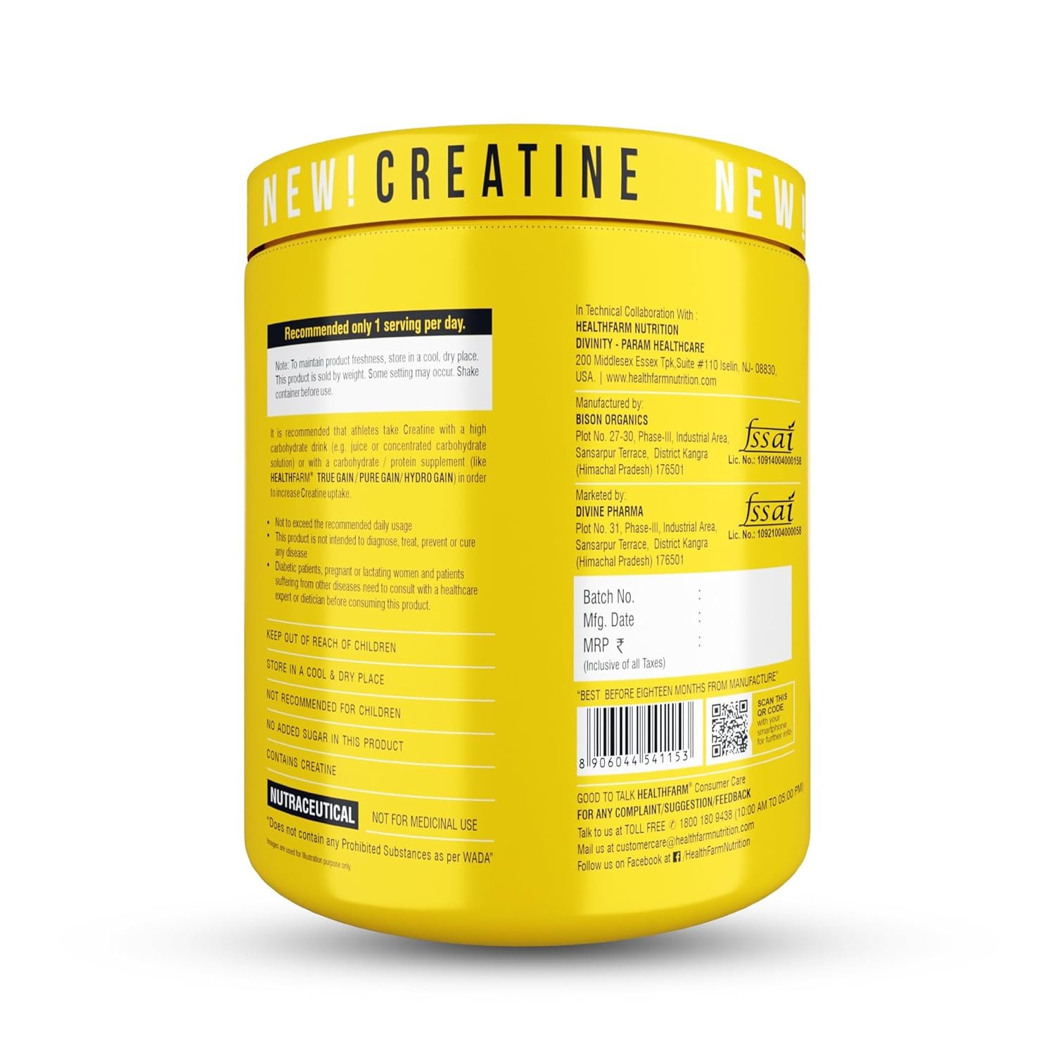 Healthfarm Creatine Monohydrate Powder - Image 2