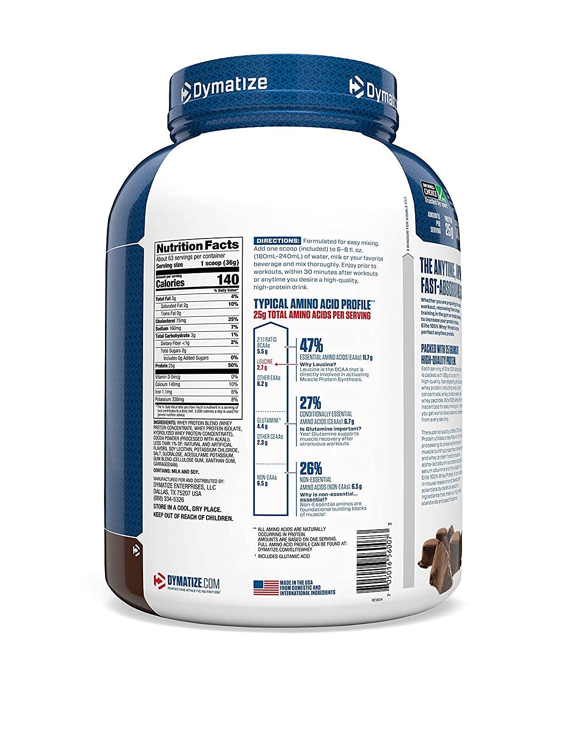 Dymatize Nutrition Elite Whey Protein Supplement Powder, Pre and Post Workout Protein Powder - Image 4