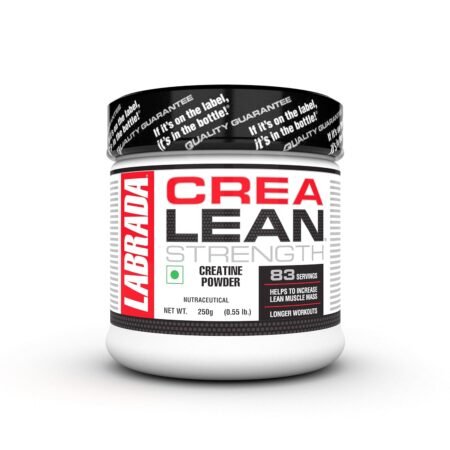 Labrada CreaLean Powder | 3g Creatine Monohydrate,For 83 Servings, 0.55 lbs (250 gm), Unflavoured |Post Workout, Sustain longer workout, Muscle Repair & Recovery