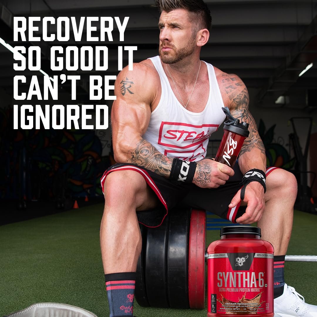 BSN Syntha 6 Protein Powder - 5 lbs+10% Extra, 2.5 kg (Chocolate Milkshake), Ultra Premium Protein Matrix (Whey Protein, Micellar Casein), for Muscle Recovery. - Image 3