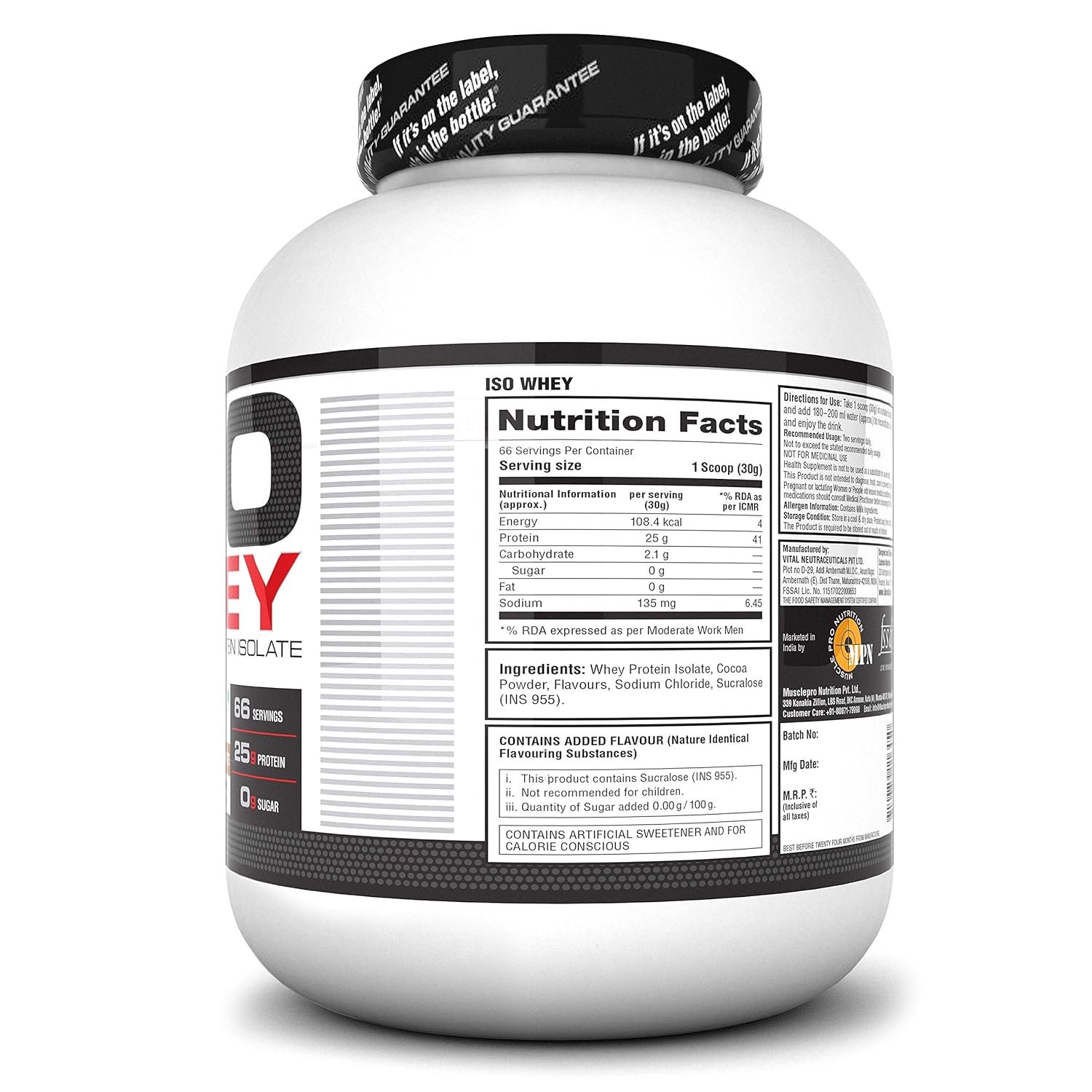 Labrada ISO WHEY 100% Whey Protein Isolate 4.4 lbs/2kg - Image 3