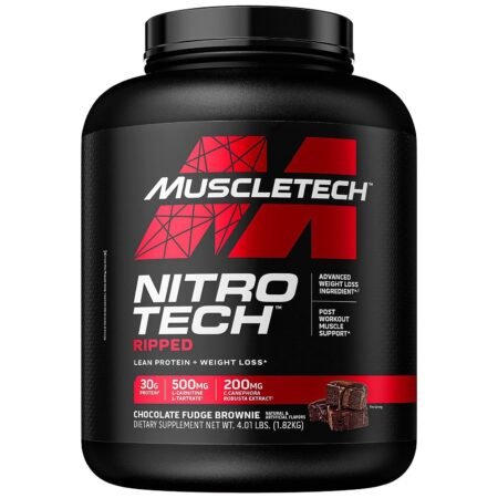 MuscleTech Performance Series Nitro-Tech Ripped Chocolate Fudge Brownie 4 Lbs (1.81kg)
