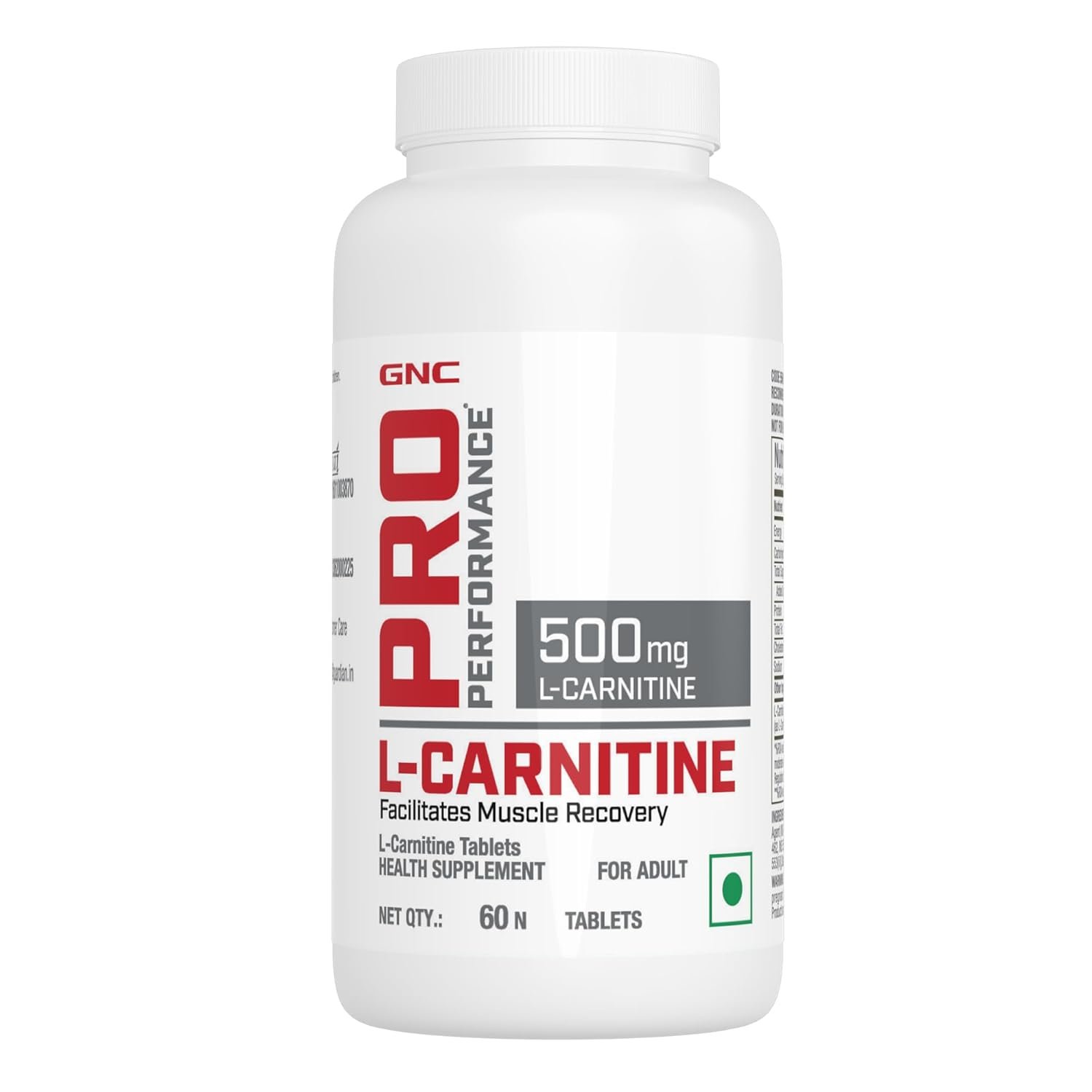 GNC Pro Performance L-Carnitine | 60 Tablets | 500mg Per Serving