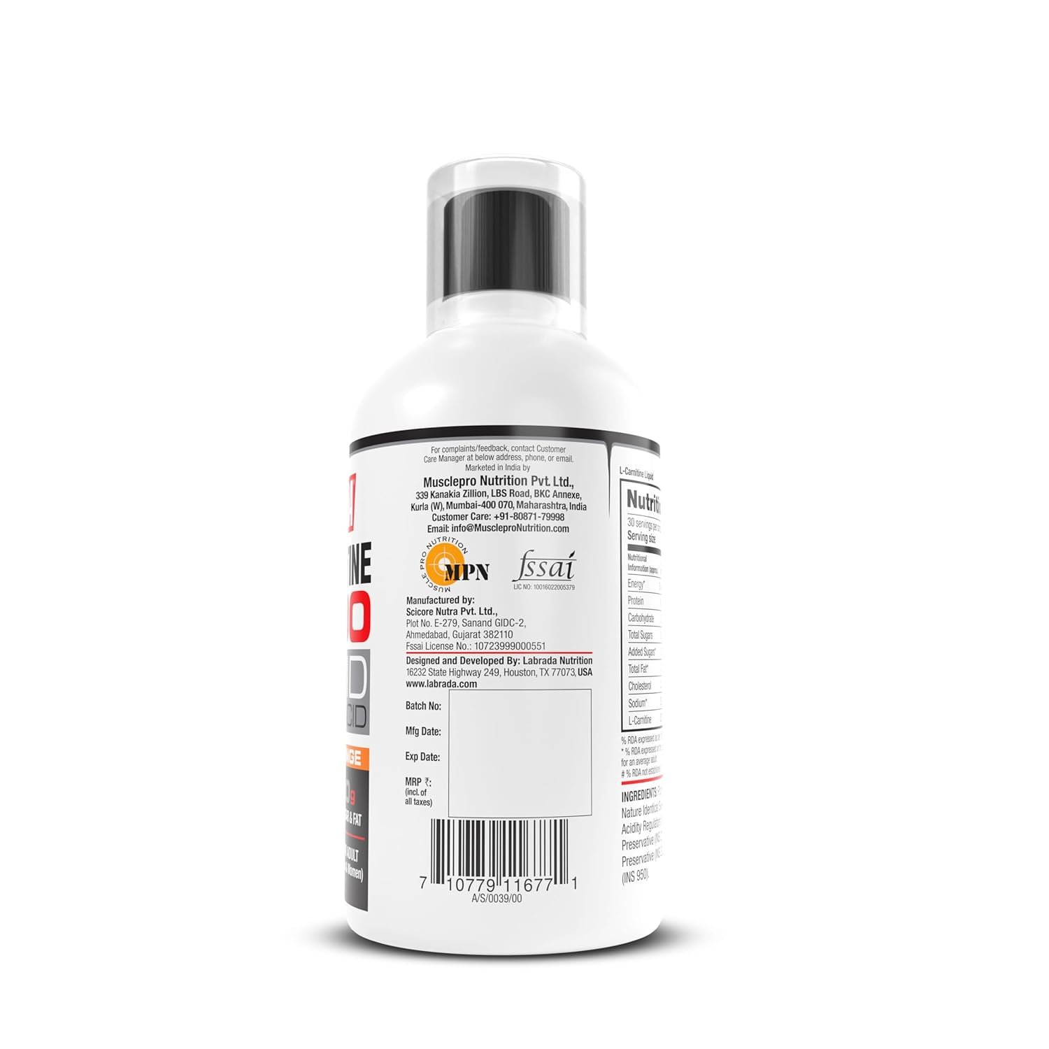 Labrada L-Carnitine Liquid 450ml |3000mg Liquid - Image 3